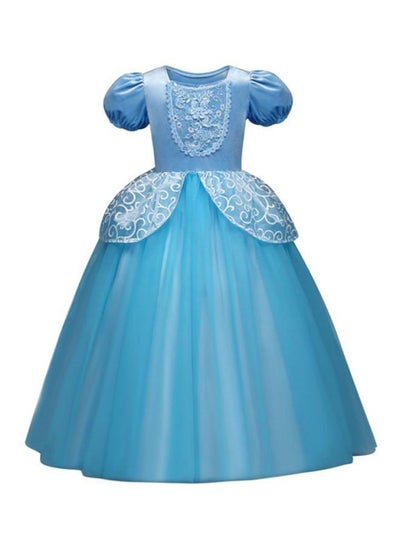 اشتري Princess Cinderella Breathable Partywear Fancy Dress Cosplay Costume For Girls 120centimeter في السعودية