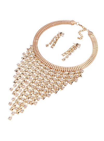 Buy Rhinestone Studded Jewellery Set in Saudi Arabia