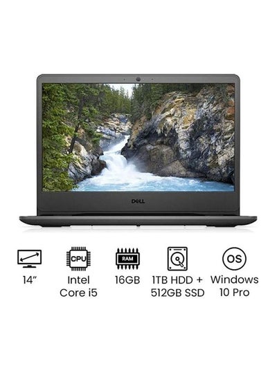 Buy Vostro 3400 Laptop With 14-Inch Full HD Display, 11th Gen Core i5-1135G7 Processer/16GB RAM/1TB HDD + 512GB SSD/Intel Iris Graphics/Windows 10 Pro /International Version English/Arabic black in UAE