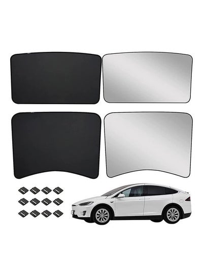 Buy Front & Rear Glass Roof Sun Shades Kit For Tesla Model 3 in UAE