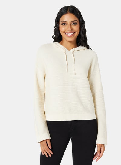 اشتري Organic Cotton Hoodie Neck Sweater بيج في الامارات