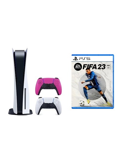 Buy PlayStation 5 + Extra Pink Controller + FIFA 23 Arabic PS5 in Egypt