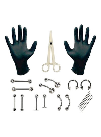 Buy 20-Piece Body Piercing Jewelry Kit in UAE