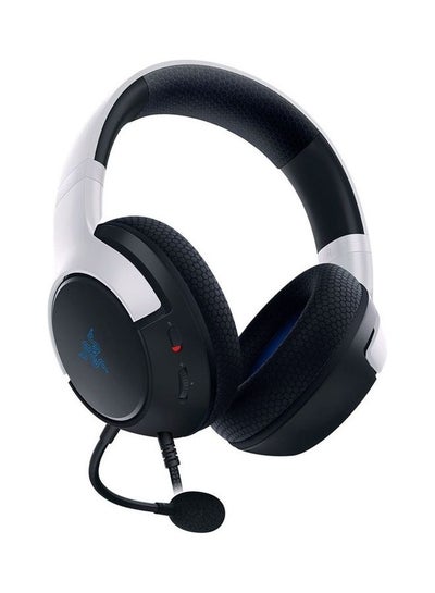 Buy Razer Kaira X Wired Headset for Playstation 5, PC, Mac & Mobile Devices - Triforce 50mm Drivers, HyperClear Cardioid Mic, Flowknit Memory Foam Ear Cushions, On-Headset Controls - White/Black in Saudi Arabia