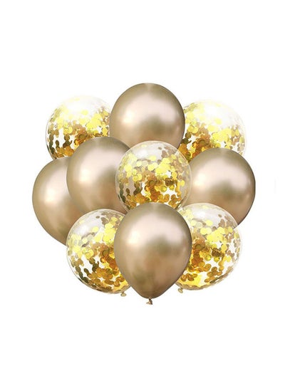 Buy Chrome Metallic Gold Balloon For Happy Birthday Party Baby Shower Wedding Decoration in Saudi Arabia