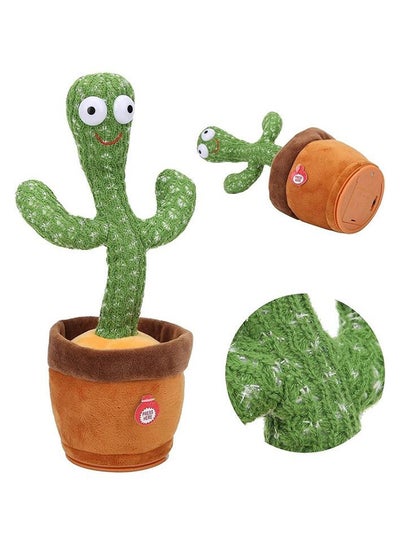 Buy Cute Big Eyed Dancing Cactus Plush Stuffed Toy With Music Premium Material in Egypt