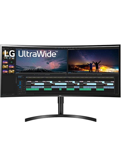 اشتري 38 inch UltraWide Monitor, Curved Monitor, 60 Hz, 5 ms, 21:9, 3840 x 1600 px, Ergonomic Design, 38WN75C-B Black في الامارات