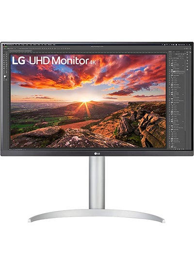 Buy 27UP650-W 27 Inch 4K UHD IPS LED Monitor, VESA Display HDR 400, AMD FreeSync, Tilt, Height & Pivot Adjustable Stand, 60Hz Refresh Rate, 5ms Response Time, 1.07B Color Support 27UP650-W Silver/Black in UAE