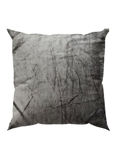 Buy Solid Pattern Filled Cushion Grey 45x45cm in UAE
