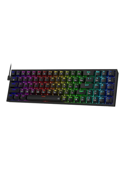 اشتري Redragon K628 Pollux 75% Wired RGB Gaming Keyboard, 78 Keys Hot-Swappable Compact Mechanical Keyboard w/100% Hot-Swap Socket, Free-Mod Plate Mounted PCB & Dedicated Arrow and Numpad, Red Switch في مصر