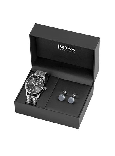 Buy Men's Drifter C  Gift Set, Grey Dial Watch & Round Cufflnks- 1570126 in UAE