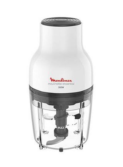 Buy Vegetable Chopper | Moulinette Essential Chopper |  White/ Plastic | 2 Years Warranty 400 ml 300 W DJ520127 White in Saudi Arabia