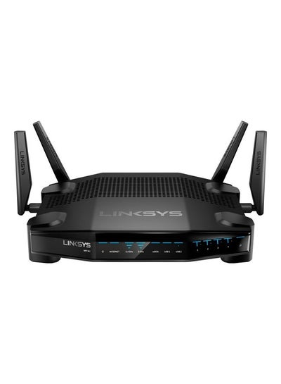 Buy WRT32X, Open-Source AC3200 Wi-Fi Gaming Router With Killer Prioritization Engine, MU-MIMO Technology, Built-In Four-Port Ethernet Switch, USB 2.0/eSATA Port And USB 3.0 Port Black in Saudi Arabia