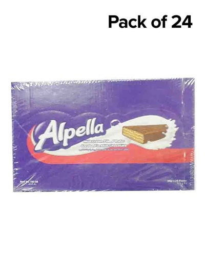 Buy Alpella Milk Chocolate Wafer 38grams Pack of 24 in UAE