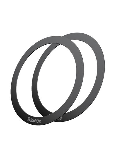 Buy 2 Pieces Halo Series Magnetic Metal Ring Ultra Thin Compatible with MagSafe, Qi-Enabled Devices Compatible for iPhone 14/14 Pro/13/13 Pro/13 Mini/13 Pro Max/12 and Andriod Wireless Charging Devices Black in UAE