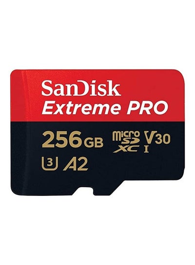 اشتري Extreme PRO MicroSD UHS-I Card With Adapter C10, U3, V30, A2, 200MB/s Read 140MB/s Write SDSQXCD-256G-GN6MA 256.0 GB في الامارات