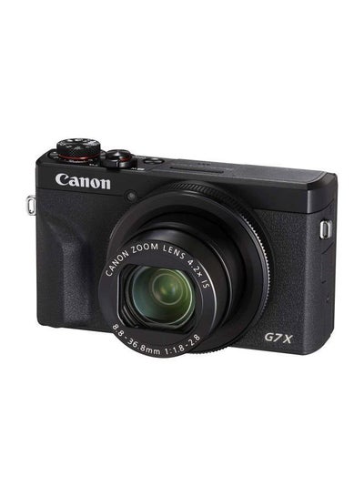 Buy PowerShot G7 X Mark III Point And Shoot Camera 20.1MP 4.2x Zoom With Tilt Touchscreen, Built-In Wi-Fi And Bluetooth Black in UAE