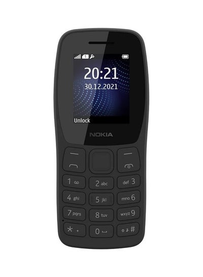 Buy 105 ( 2022 ) Daul SIM 4MB RAM Keypad Mobile Phone with Wireless FM Radio Charcoal in UAE