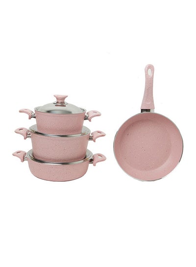 7 Piece Pink Cookware Set