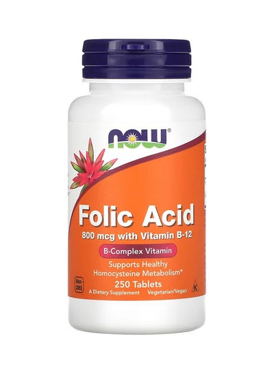 Buy 250 Tablets Folic Acid With 800 Mcg And Vitamin B12 in Saudi Arabia