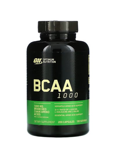 Buy Mega Size Bcaa 1000 Caps-200 Capsules in UAE