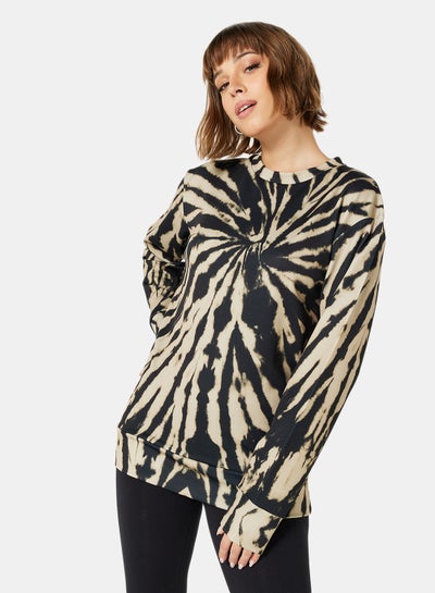 Buy Tie Dye Oversized Sweatshirt Black in Egypt