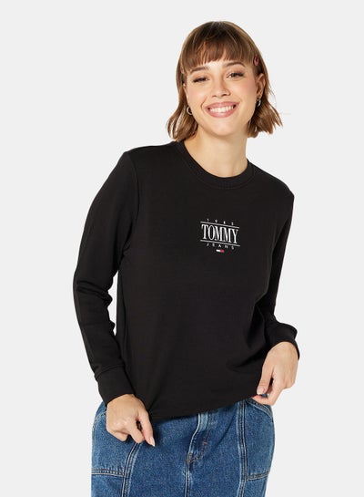 Buy Essential Logo Sweatshirt Black in UAE