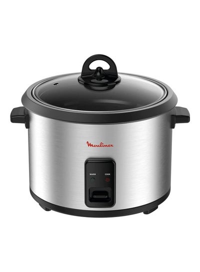 اشتري Conventional Rice Cooker, 10-Cup Capacity, 10-20 portions, Automatic Cooking, Keep-Warm, Dishwasher-Safe Removable Parts, Non-Stick Removable Bowl 1.8 L 700.0 W MK123D27 Silver / Black في الامارات