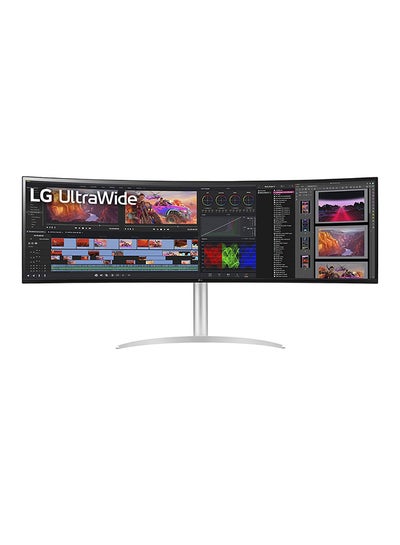 Buy 49 Inch 32:9 Curved UltraWide Dual QHD 144Hz Nano IPS Curved Monitor With HDMI 2.1, USB Type-C(90W),Tilt/Height/Swivel Adjustable - 49WQ95C-W White in UAE