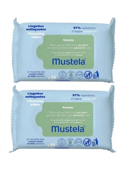 Buy Pack Of 2 Cleansing Wipes 20's in UAE