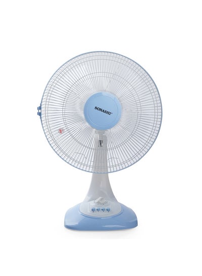 Buy Table Fan 16-Inch SF-8028D White/Blue in UAE