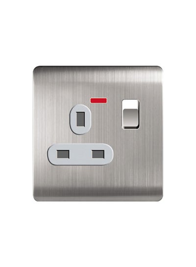 Buy 13A Socket With Neon Sl Silver in UAE