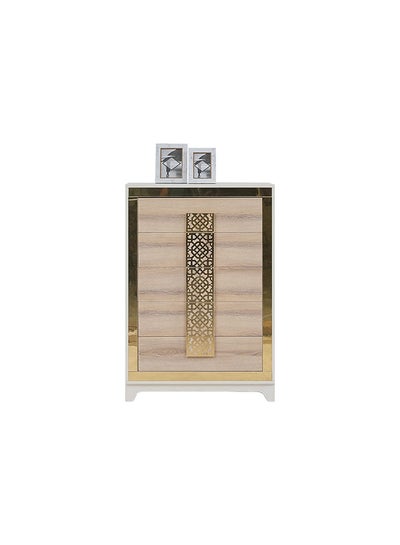 Buy Helga Drawer Chest Gold 80 X 42 X 17cm in UAE