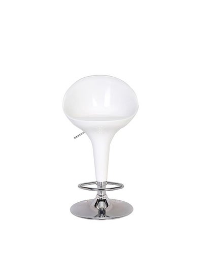 Buy Keith Bar Stool White 49x49x70cm in UAE