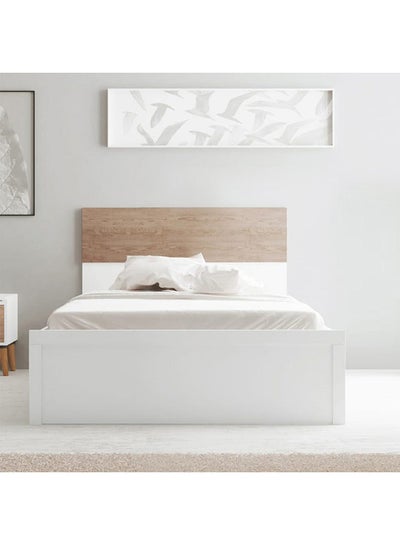 Buy Aurora Single Size Bed Modern Design Double Bedroom Furniture White 120x200cm in UAE