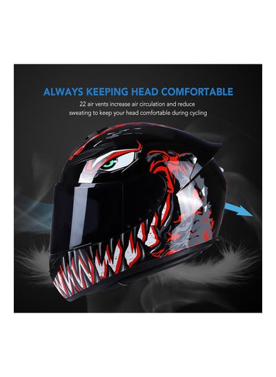 Buy Motorcycle Full Face Cover Helmet in UAE