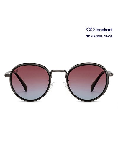 Buy Wired Up By Lenskart Full Rim Round Polarized & UV Protected Sunglasses For Men & Women - VC S14665 in UAE