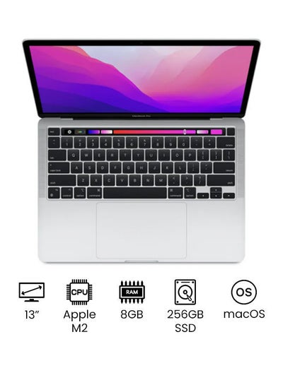 Buy MacBook Pro MNEP3 13-Inch Display : Apple M2 chip with 8-core CPU and 10-core GPU, 256GB SSD, English Keyboard Silver in Egypt