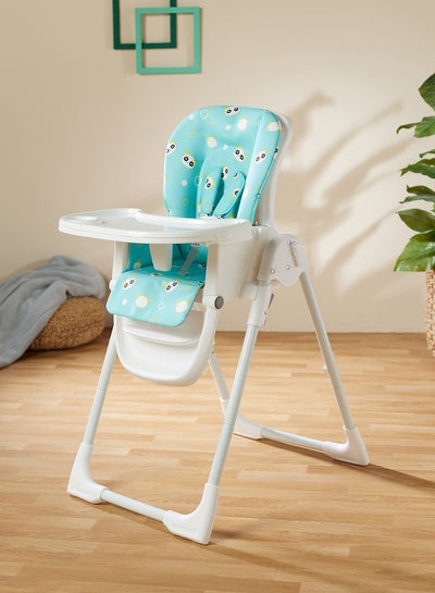 Buy Ultra Compact Baby Feeding High Chair Lightweight And Foldable With Multiple Recline Modes Suitable For Babies For 6 Months To 3 Years white/green in UAE