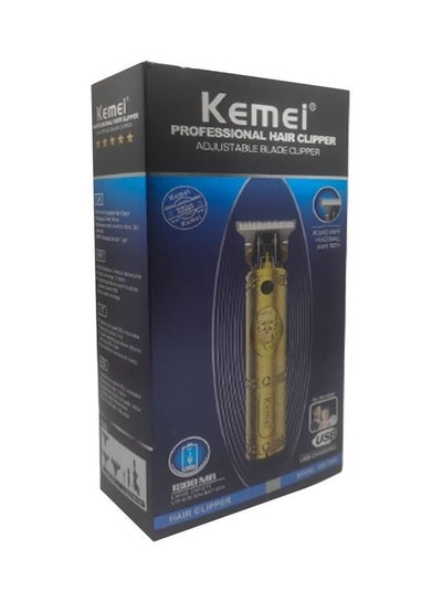 Buy Professional Adjustable Blade Trimmer Set Gold in UAE