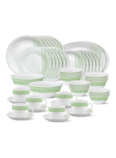 Buy Larah Plano Opal 50 Pc Dinner Set Spring Fall Green in UAE