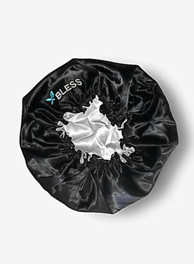 Buy Bless Satin Bonnet - Black/White in Egypt