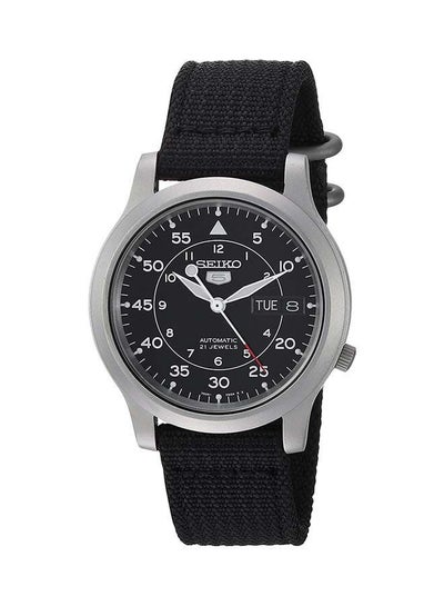 Buy Men's Round Shape Fabric Analog Wrist Watch 36 mm - Black - SNK809 in UAE