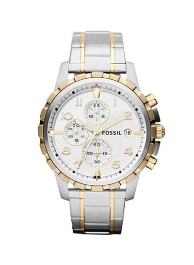 Buy Men's Dean Chronograph Watch FS4795 - 45 mm - Silver/Gold in Saudi Arabia