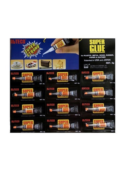 Buy Super Glue Tube, 12x3g Clear in Saudi Arabia