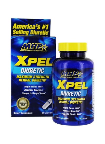 Buy XPEL Diuretic, Rapid Water Loss, Dietary Supplements - 80 Capsules in UAE