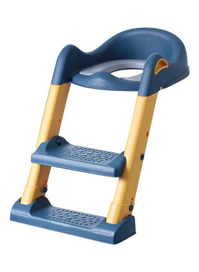 Buy Portable Auxiliary Children Toilet Ladder Blue PVC Mat in UAE