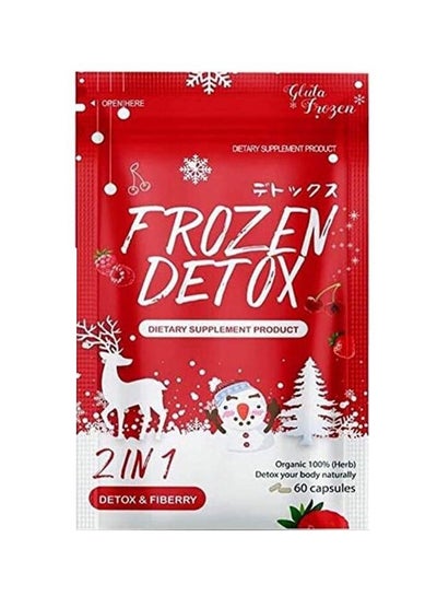 Buy Frozen Detox 2 in 1 Detox & Fiberry 60 Capsules in UAE