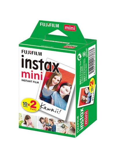 Buy Instax Mini Instant Film Pack Of 2 x 10 Sheets White in UAE