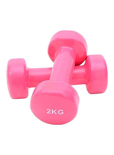 Buy 2-Piece Classical Head Dumbbell Set 2x2 Kg 4kg in Saudi Arabia